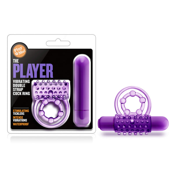 Play With Me - The Player - Vibrating Double Strap C-Ring - Purple