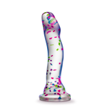 Neo Elite Glow in the Dark Silicone Hanky Panky Dildo 7.5in - Confetti
