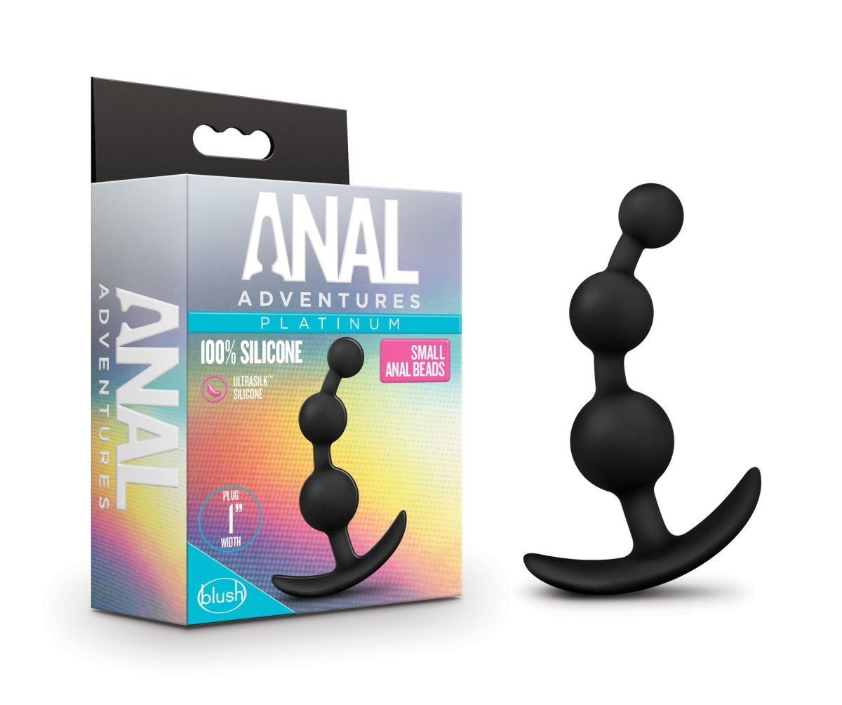 Anal Adventures - Platinum - Small Anal Beads - Black