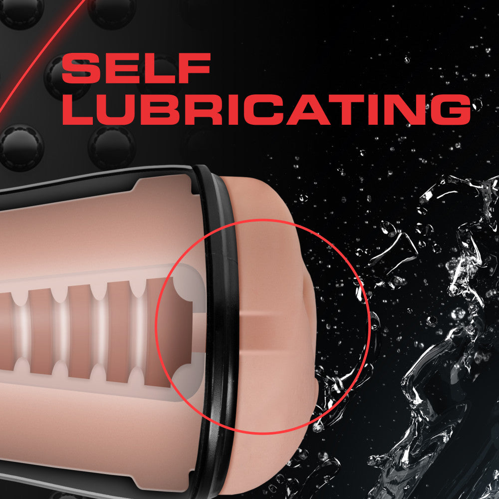M for Men - Soft and Wet - Pussy with Pleasure Ridges and Orbs - Self Lubricating Stroker Cup - Vanilla