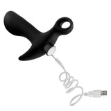 Anal Adventures Platinum - Silicone Vibrating Prostate Massager 01 - Black