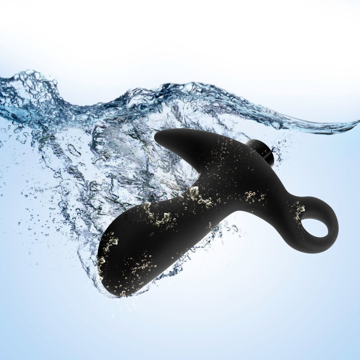 Anal Adventures Platinum - Silicone Vibrating Prostate Massager 01 - Black