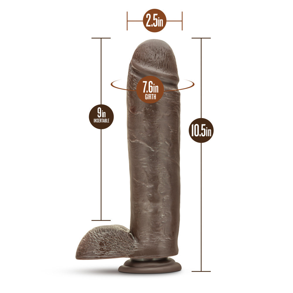 Dr. Skin - Mr. Mister 10.5in Dildo with Suction - Chocolate
