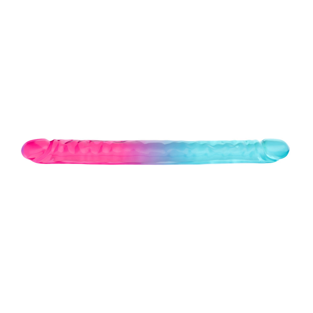 B Yours Candy Papi Double Dildo 17.75in - Multicolor