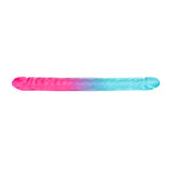 B Yours Candy Papi Double Dildo 17.75in - Multicolor