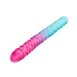 B Yours Candy Papi Double Dildo 17.75in - Multicolor