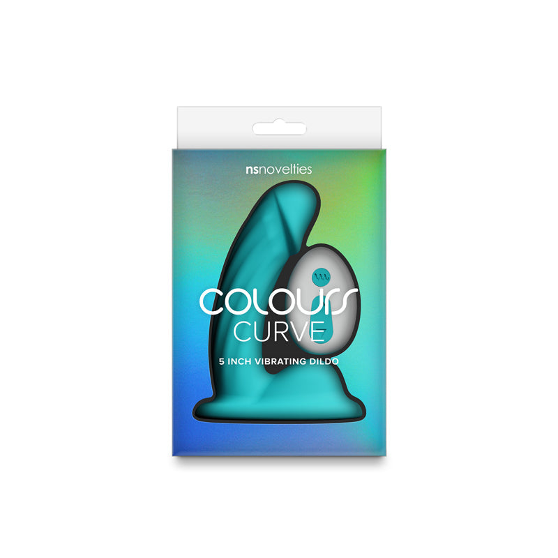 Colours Curve Silicone Vibrating Dildo with Remote Control 5in