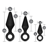 Anal Adventures Platinum - Silicone Loop Plug Kit - Black