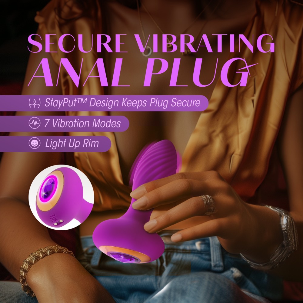 Oh My Gem Charm Rechargeable Silicone Anal Plug