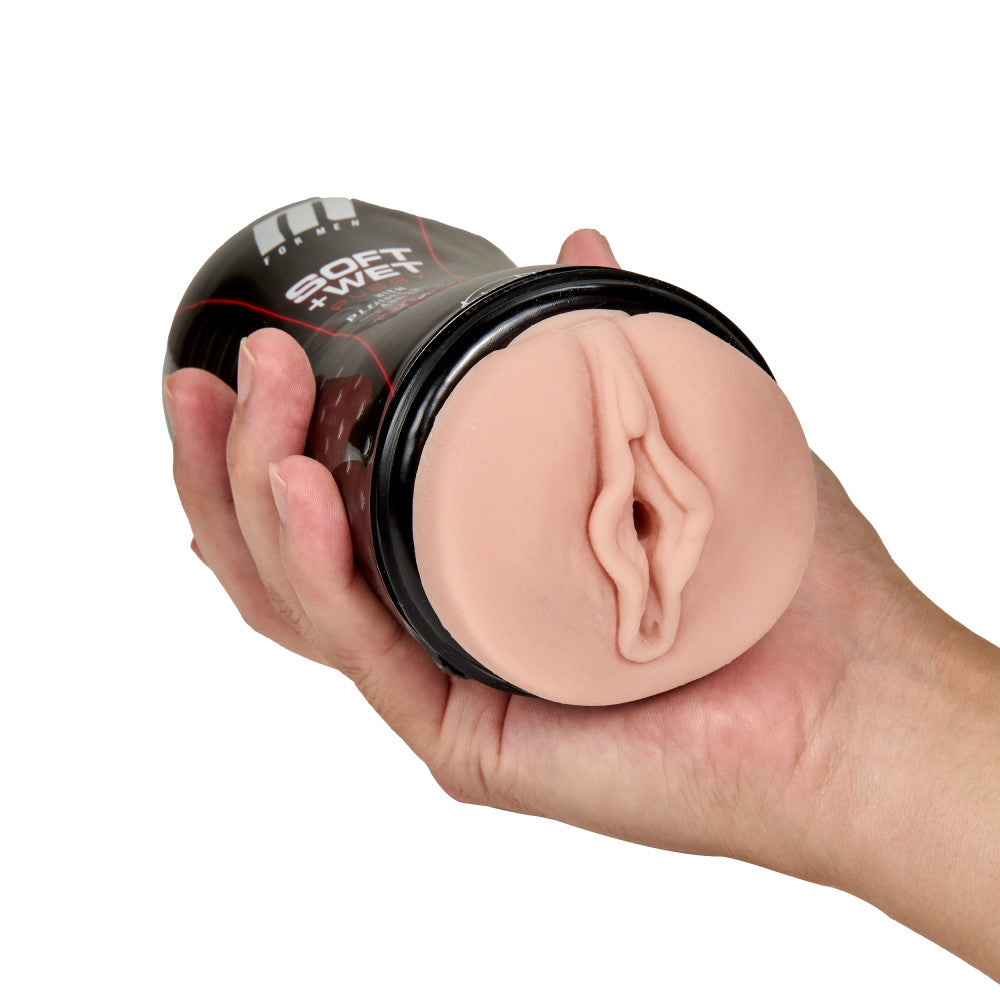 M for Men - Soft and Wet - Pussy with Pleasure Ridges and Orbs - Self Lubricating Stroker Cup - Vanilla