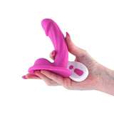 Colours Curve Silicone Vibrating Dildo with Remote Control 5in