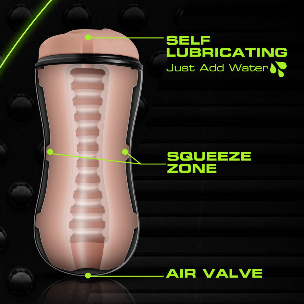 M for Men - Soft and Wet - Pussy with Pleasure Ridges - Self Lubricating Stroker Cup - Vanilla