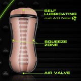 M for Men - Soft and Wet - Pussy with Pleasure Ridges - Self Lubricating Stroker Cup - Vanilla
