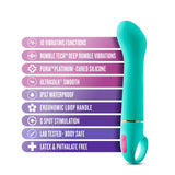 Aria Flirty AF G-Spot Teal 6.5-Inch Loop Handle Vibrator