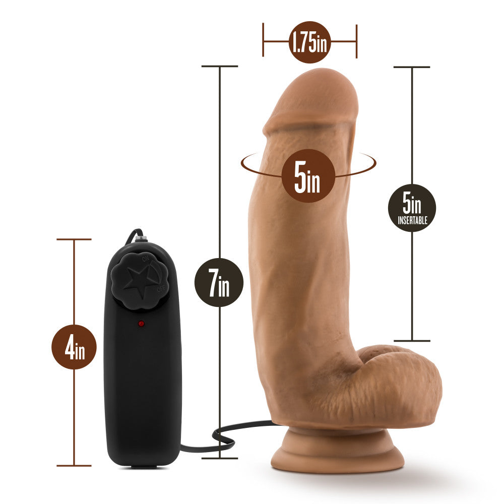 Loverboy - MMA Fighter - 7in Vibrating Realistic Cock - Mocha