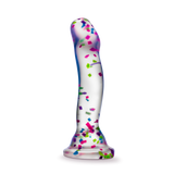 Neo Elite Glow in the Dark Silicone Hanky Panky Dildo 7.5in - Confetti