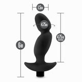 Anal Adventures Platinum - Silicone Vibrating Prostate Massager 04 - Black