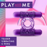 Play With Me - Double Play - Dual Vibrating Cock Ring - Purple