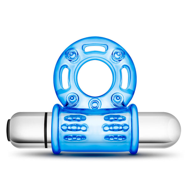 Stay Hard - 10 Function Vibrating Bull Ring - Blue