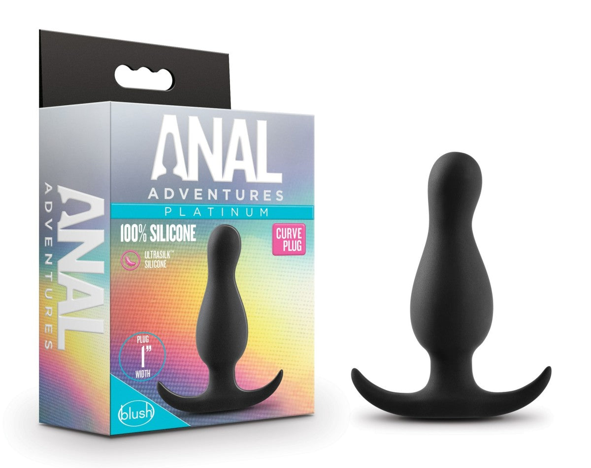 Anal Adventures Platinum - Curve Plug - Black