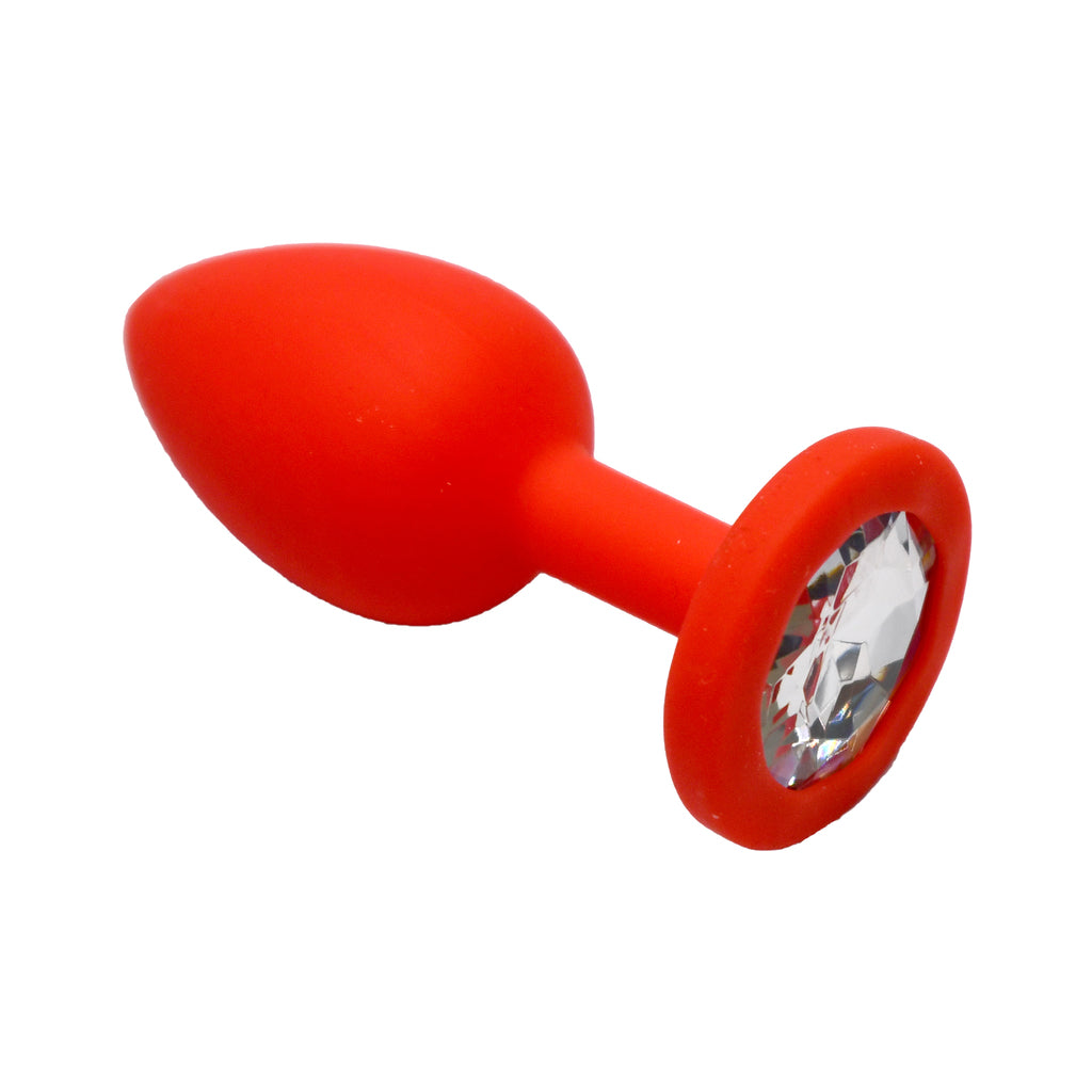 Red Silicone Plug with Gem