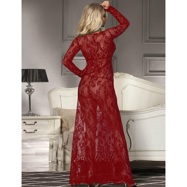 Aurora Lace Gown - Red