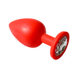 Red Silicone Plug with Gem