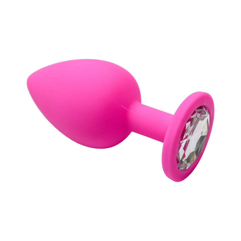 Pink Silicone Plug with Gem