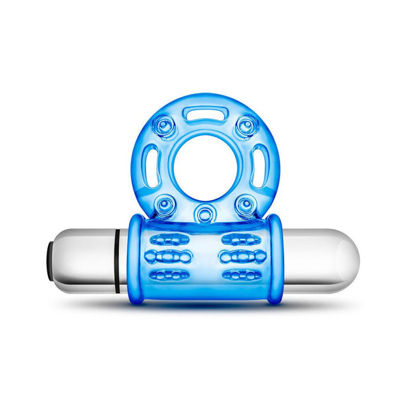 Stay Hard - 10 Function Vibrating Bull Ring - Blue