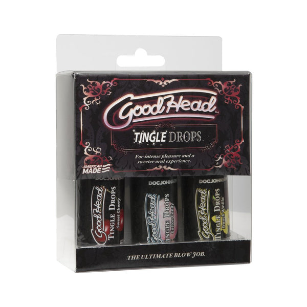 GoodHead - Tingle Drops - Sweet Cherry, Cotton Candy, French Vanilla - 3 Pack - 1 fl. oz.