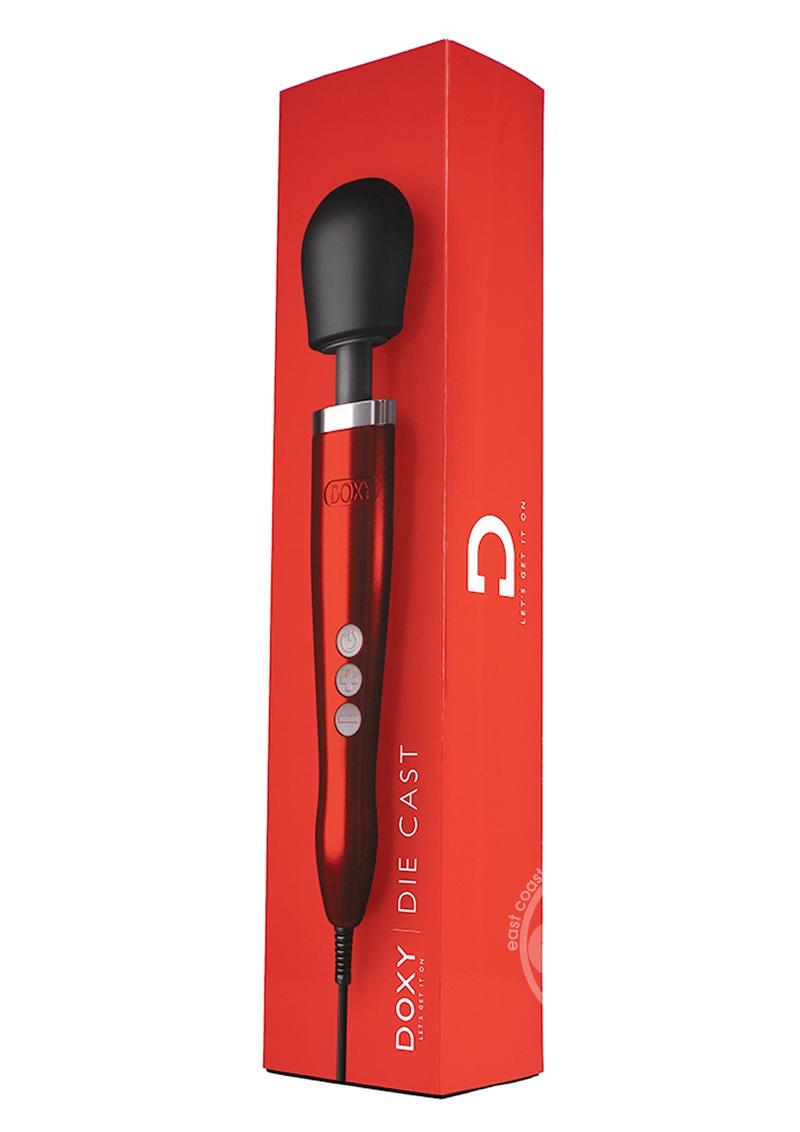 Doxy Die Cast Wand Metal Plug-In Vibrating Body Massager - Red The Love Store Online Doxy Die Cast Wand Metal Plug-In Vibrating Body Massager - Red The Love Store Online