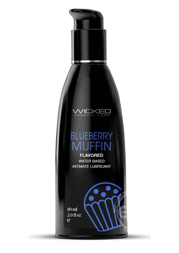 Wicked Aqua Water Based Flavored Lubricant Blueberry Muffin 2oz