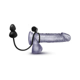 Anal Adventures Platinum - Silicone Anal Plug with Vibrating C-Ring - Black