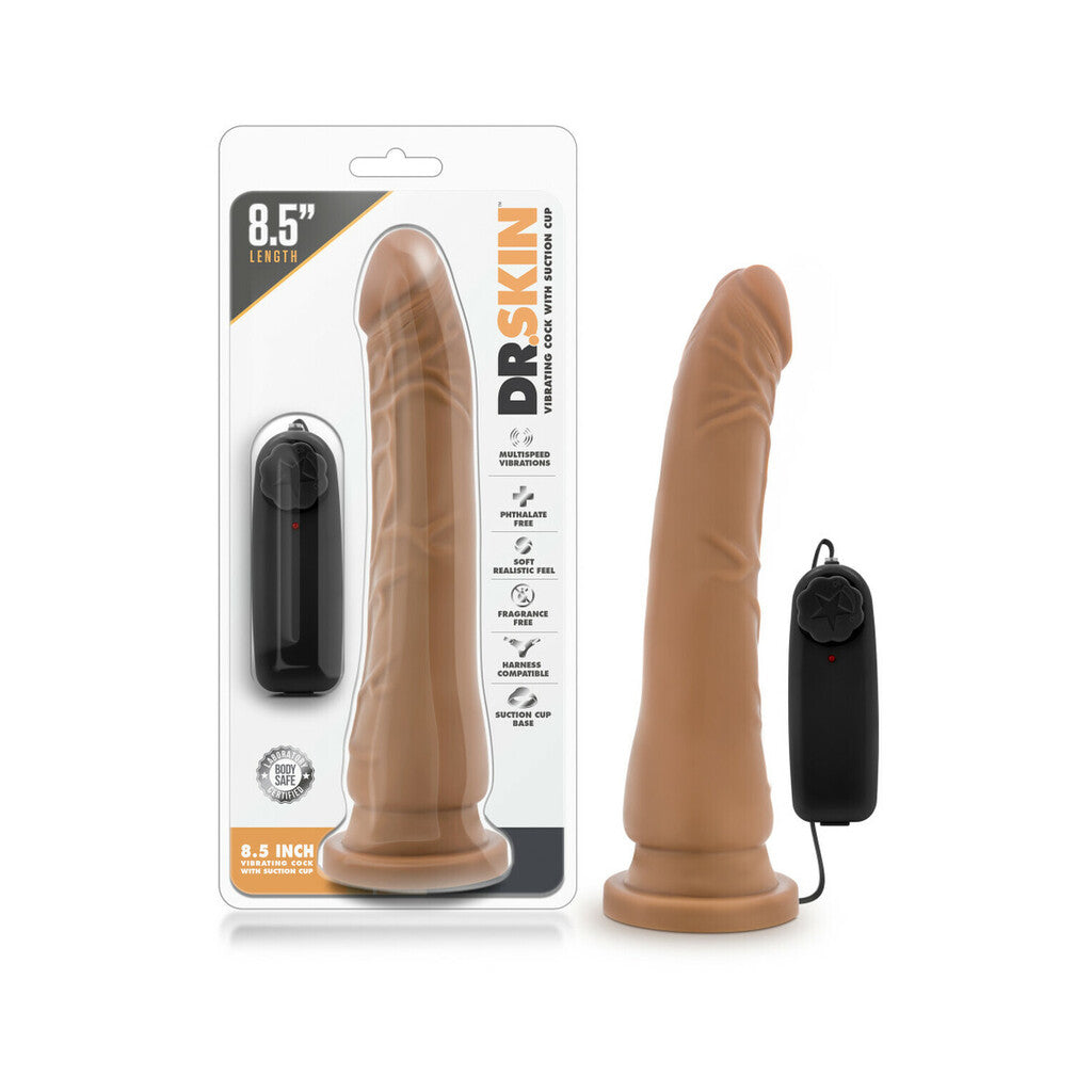 Dr. Skin - 8.5 in Vibrating Realistic Dildo with Suction Cup