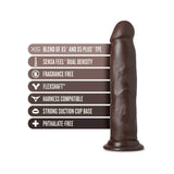 Au Naturel - Jackson - 9 in Dildo - Chocolate