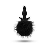 Anal Adventures Platinum - Rabbit Tail Plug - Black