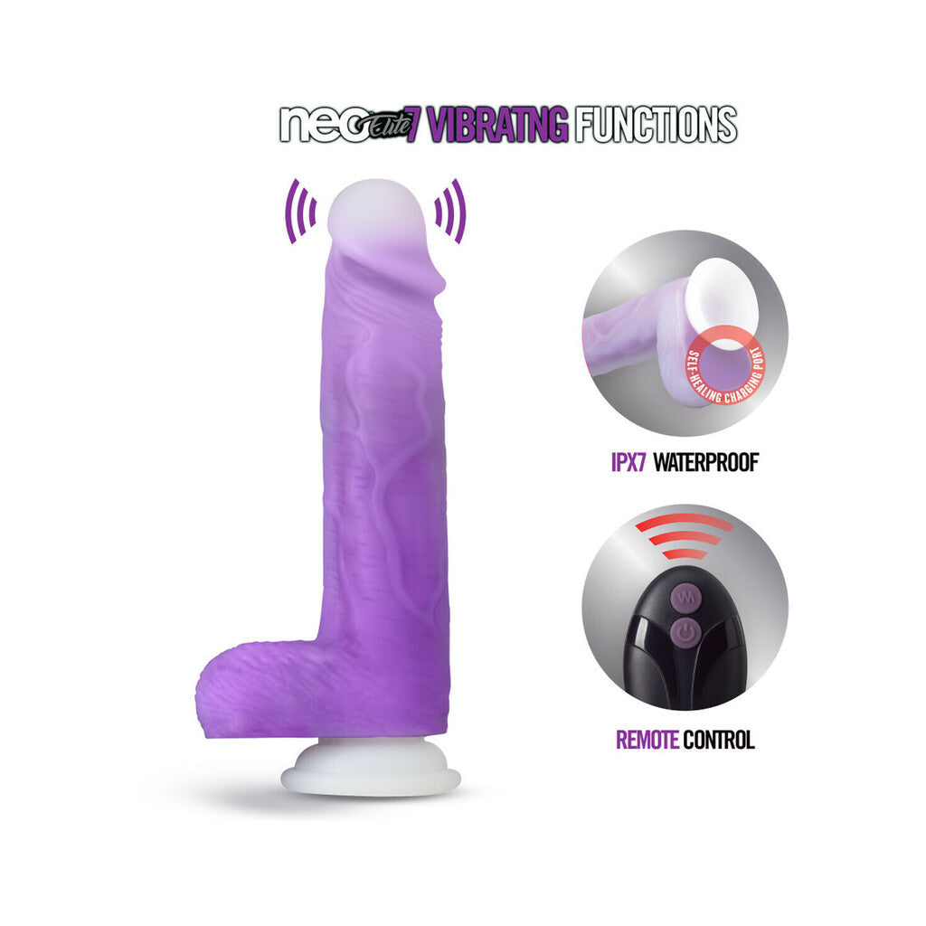 Neo Elite - Encore - 8 in Vibrating Dildo - Purple The Love Store Online Neo Elite - Encore - 8 in Vibrating Dildo - Purple The Love Store Online