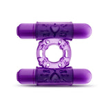 Play With Me - Double Play - Dual Vibrating Cock Ring - Purple