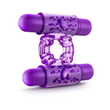 Play With Me - Double Play - Dual Vibrating Cock Ring - Purple