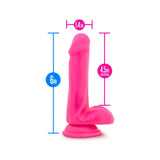 Neo Elite - 6 in Silicone Dual Density Dildo with Balls