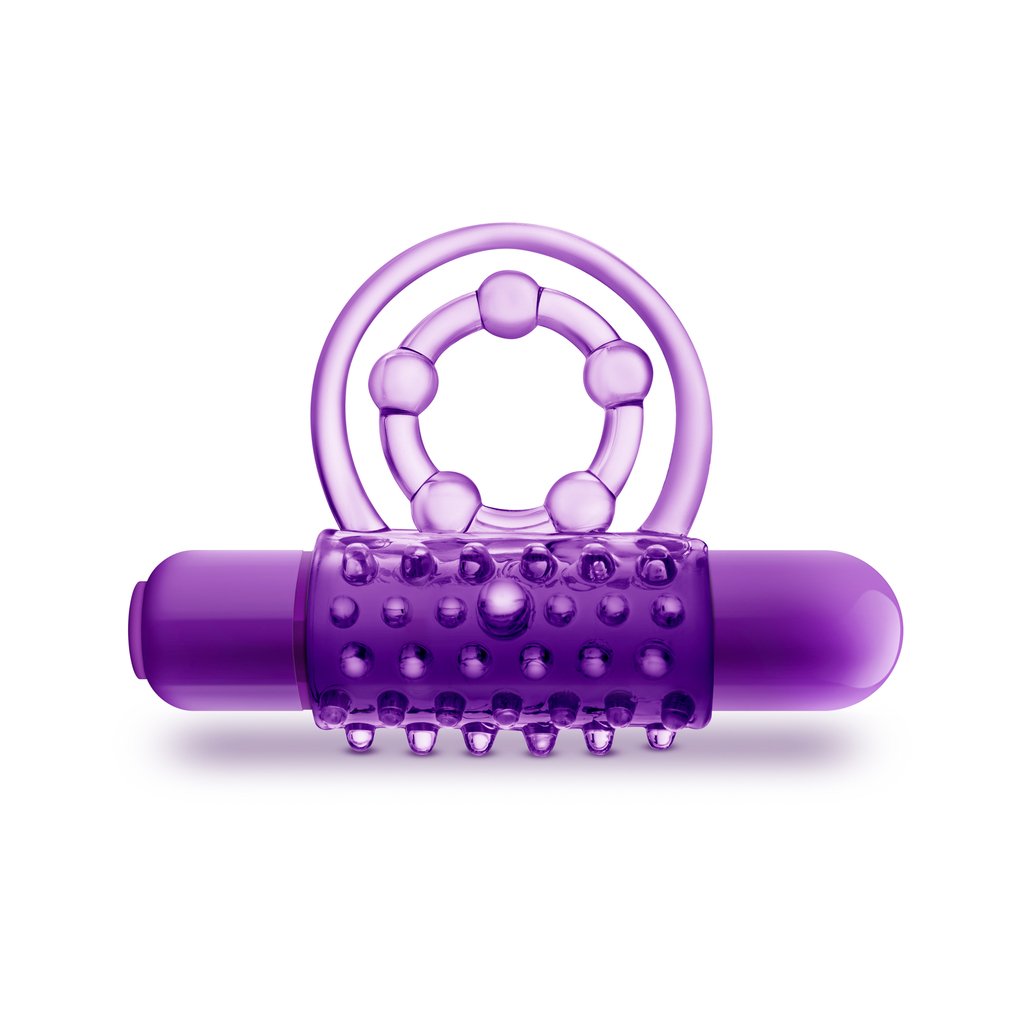 Play With Me - The Player - Vibrating Double Strap C-Ring - Purple