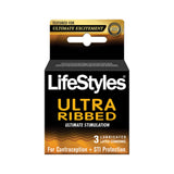 Lifestyles Ultra Ribbed Condoms - Pack of 3