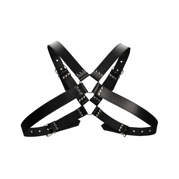 Men's Large Buckle Harness - One Size - Black