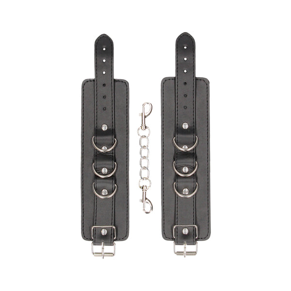 Bonded Leather Hand or Ankle Cuffs - With Adjustable Straps