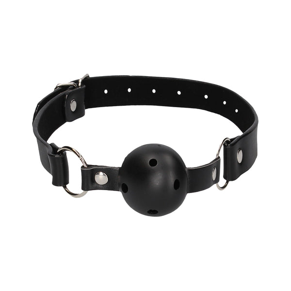 Breathable Ball Gag - With Bonded Leather Straps