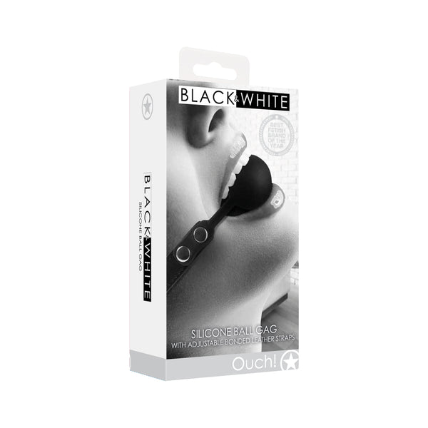 Silicone Ball Gag - with Adjustable Bonded Leather Straps