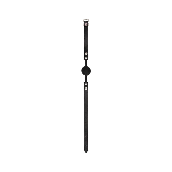 Silicone Ball Gag - with Adjustable Bonded Leather Straps