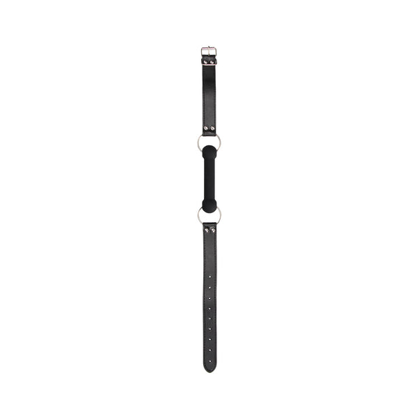 Silicone Bit Gag - With Adjustable Bonded Leather Straps