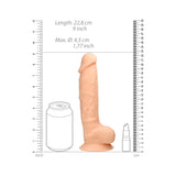 REALROCK Dual Density Realistic Dildo With Balls - 9 in