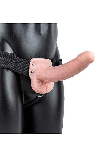 Vibrating Hollow Strap-On with Balls - 9" / 23 cm